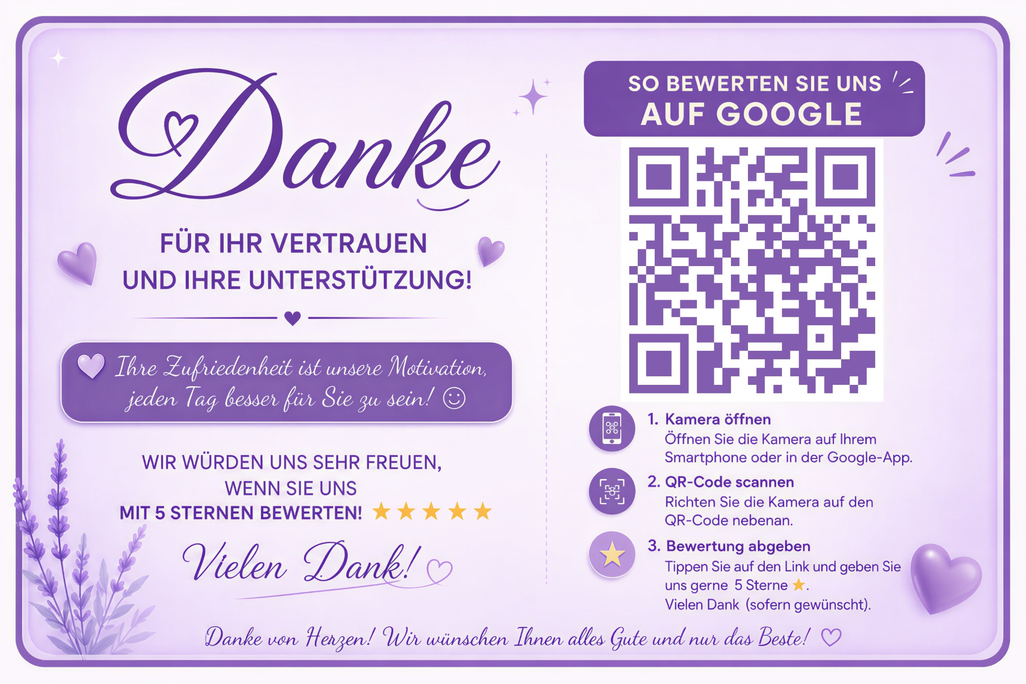 Google Bewertung – QR-Code